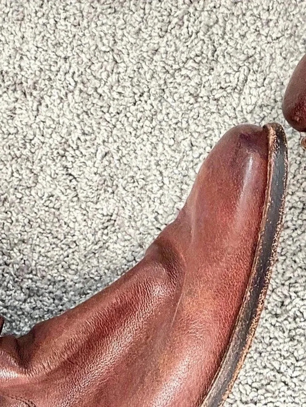 Frye Anna Tall Leather Boots Brown US 10M